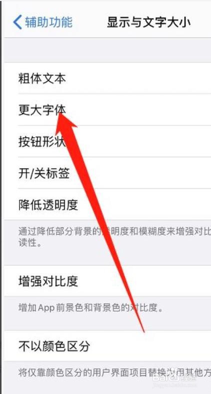 苹果手机字体怎么变大