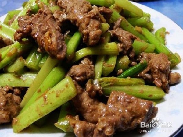 营养丰富的西芹牛柳
