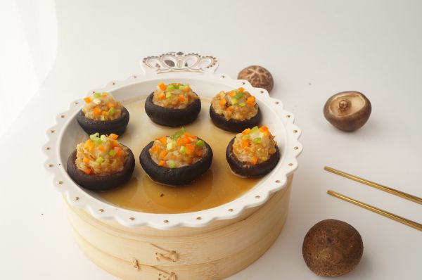 虾泥扇贝香菇盅