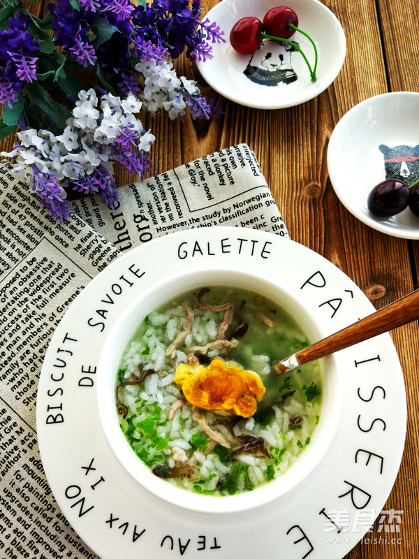 咸蛋肉丝粥的做法