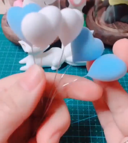 黏土爱心气球怎么做？