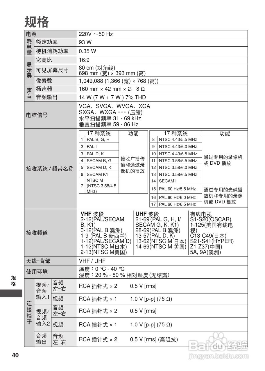 松下TH-L32CH3C等离子彩电使用说明书:[4]
