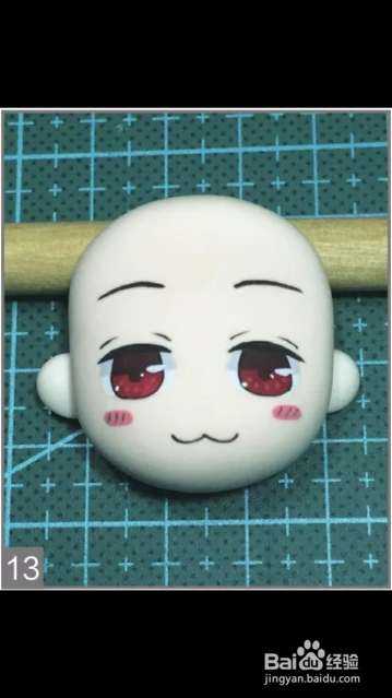 黏土手工教材之坂田银时的头部制作