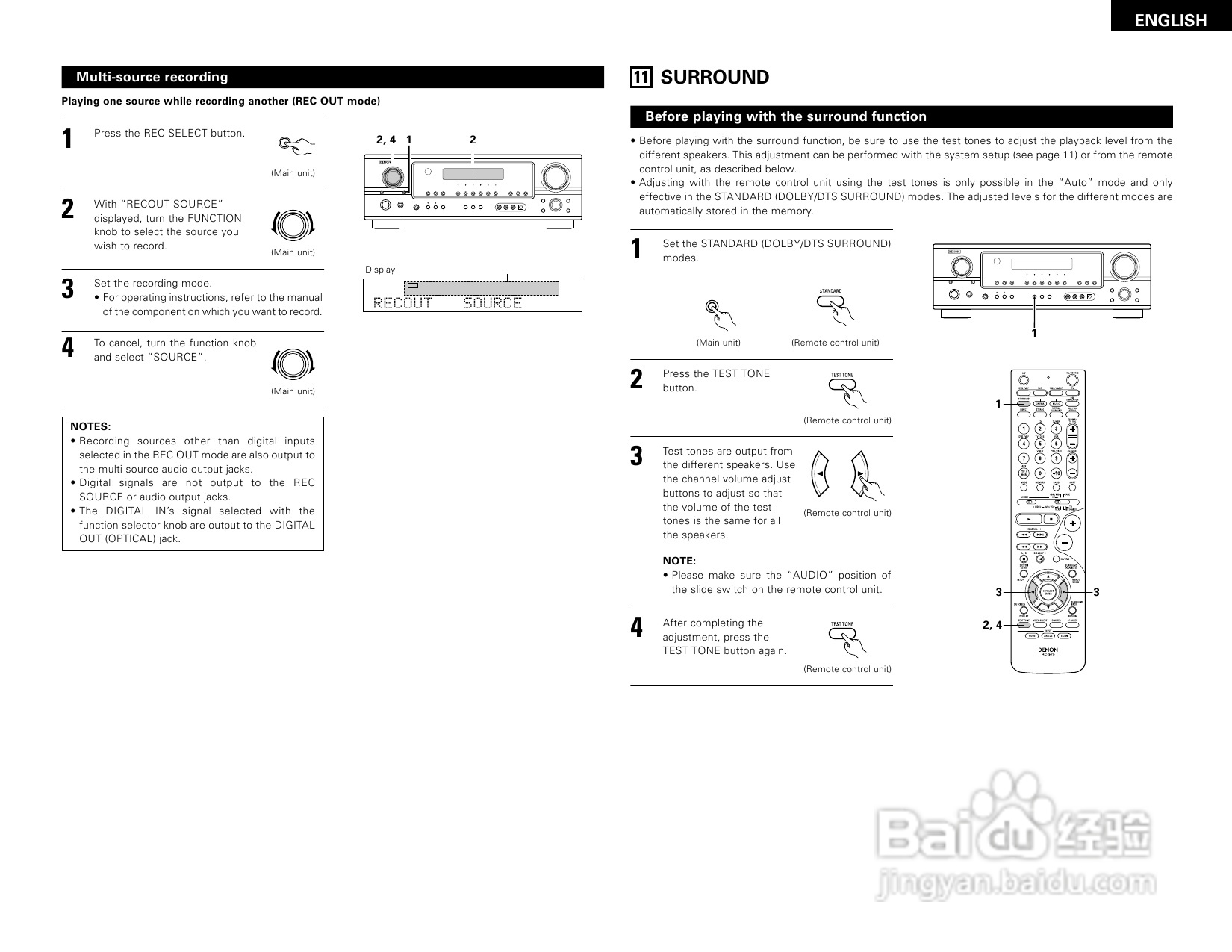 DENON AVR-1905 AV收音环绕扩音机操作说明书:[2]