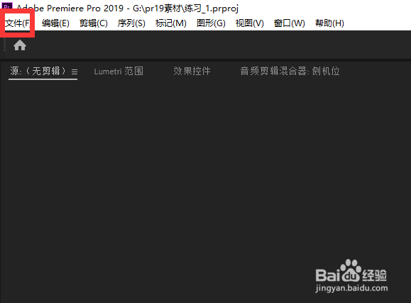 pr2019中如何将此项目所用素材全部打包