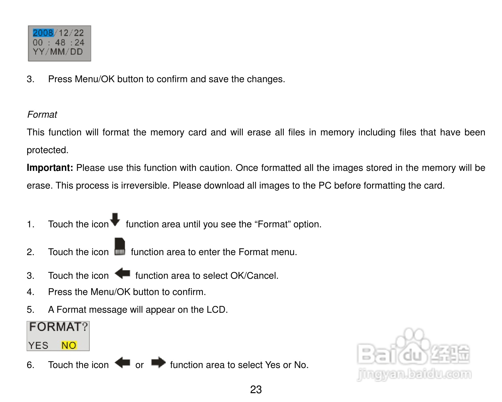 威达ViviCam 8025数码相机使用说明书:[3]