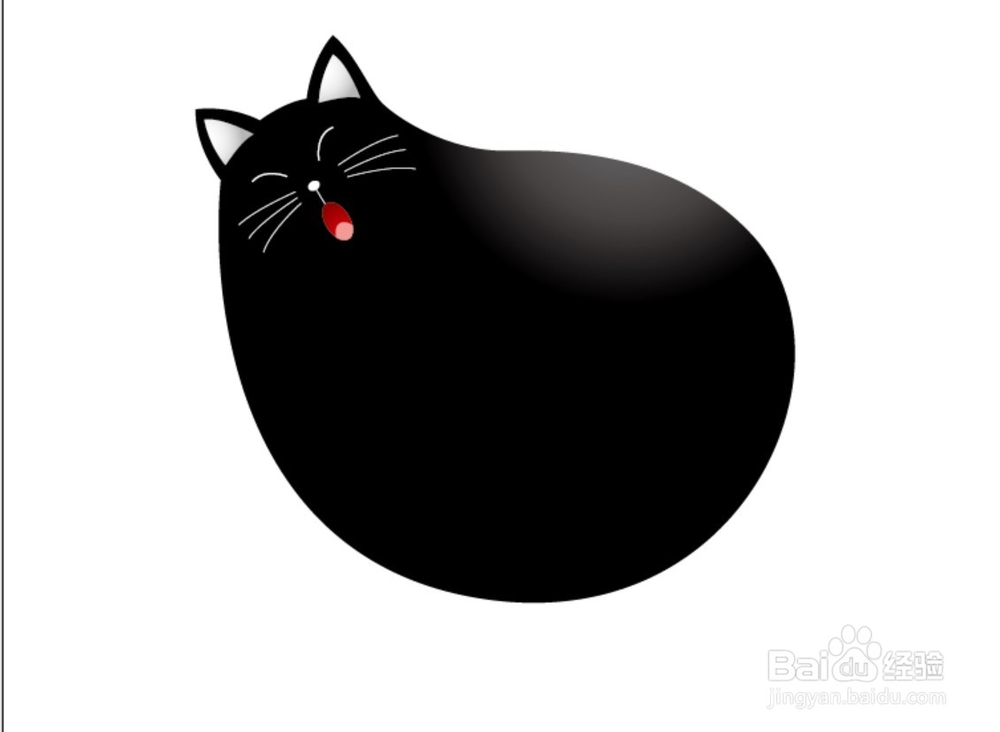 卡通黑猫头像设计