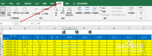 Excel如何固定表头，任意一行