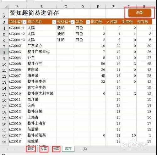 Excel：教大家做简单的进销存