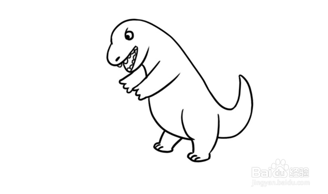 哥斯拉的简笔画恐龙图片