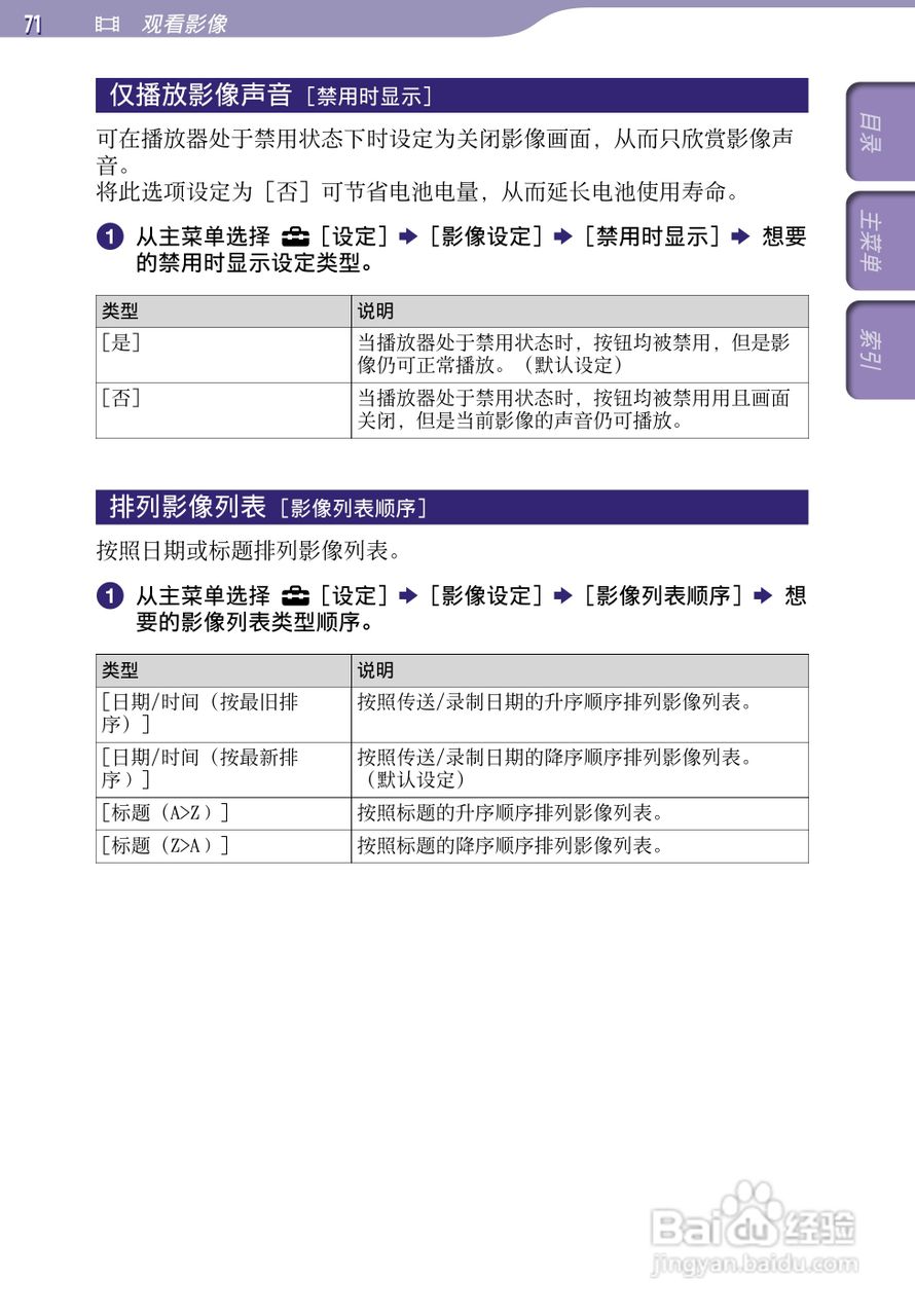 SONY索尼NWZ-A846数码影音使用说明书:[8]
