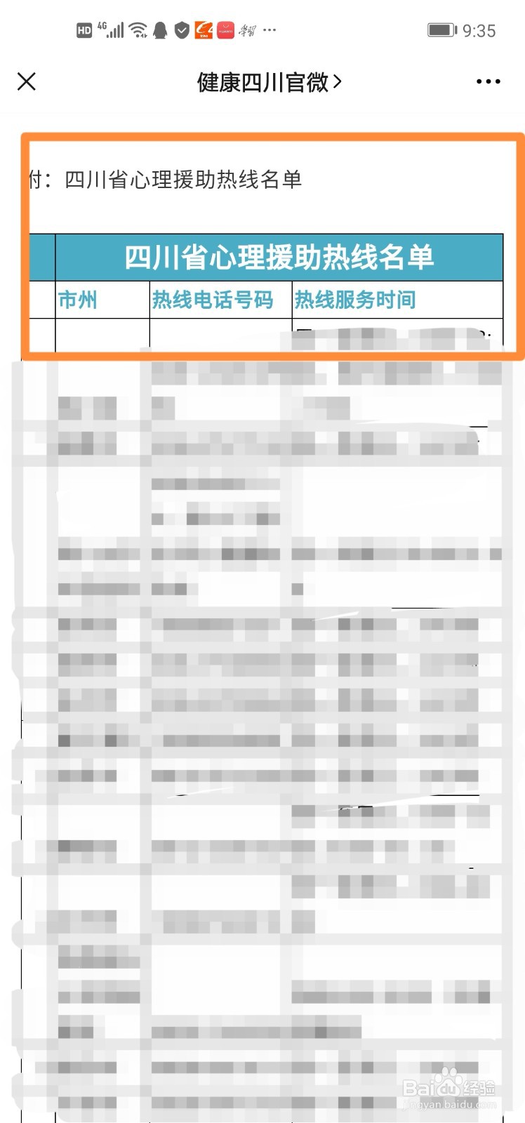 四川省心理援助热线如何查看