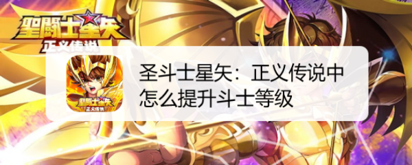 圣斗士星矢：正义传说中怎么提升斗士等级
