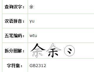 余五笔怎么拆字根
