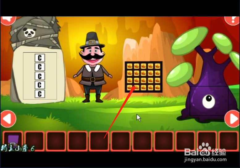 小游戏《胡子大叔林中逃脱》如何通关
