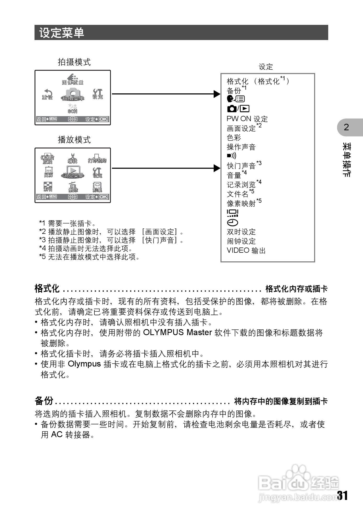 奥林巴斯 stylus 725W数码相机说明书:[4]