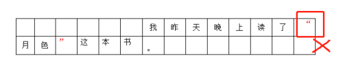 上引號和下引號怎樣佔格子