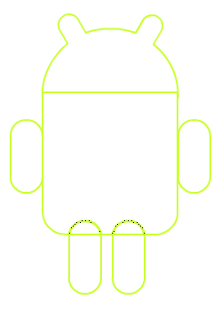 怎样用ADOBE FLASH动画软件画一个安卓机器人