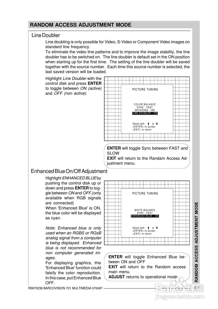 Barco巴可 VISION 701投影机说明书:[9]