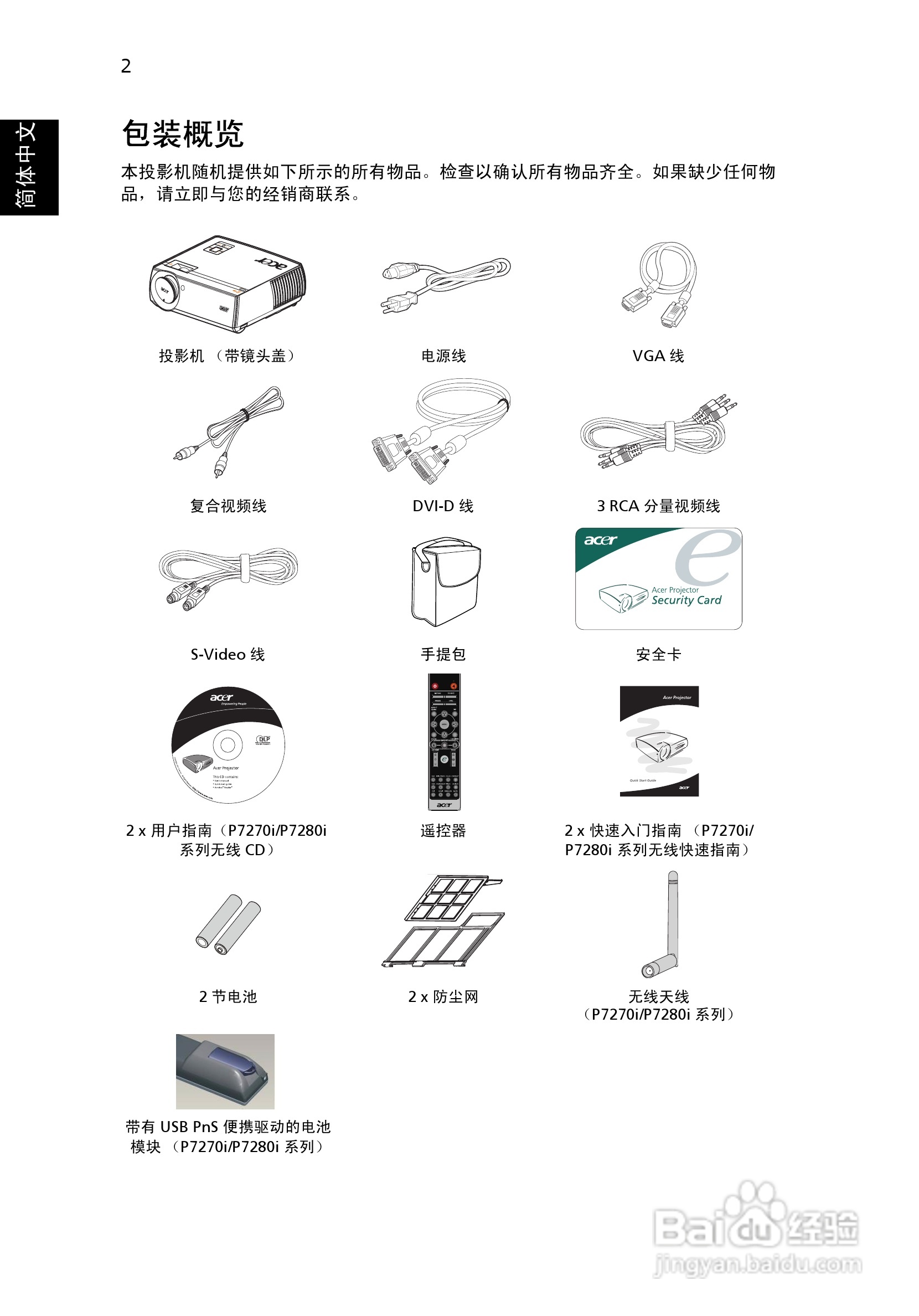 Acer投影机P7280 P7280i说明书:[2]