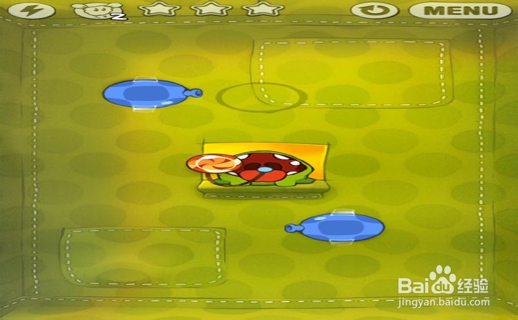 手机游戏割绳子level2-25、level3-1三星攻略