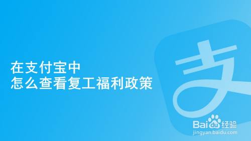 在支付宝中怎么查看复工福利政策