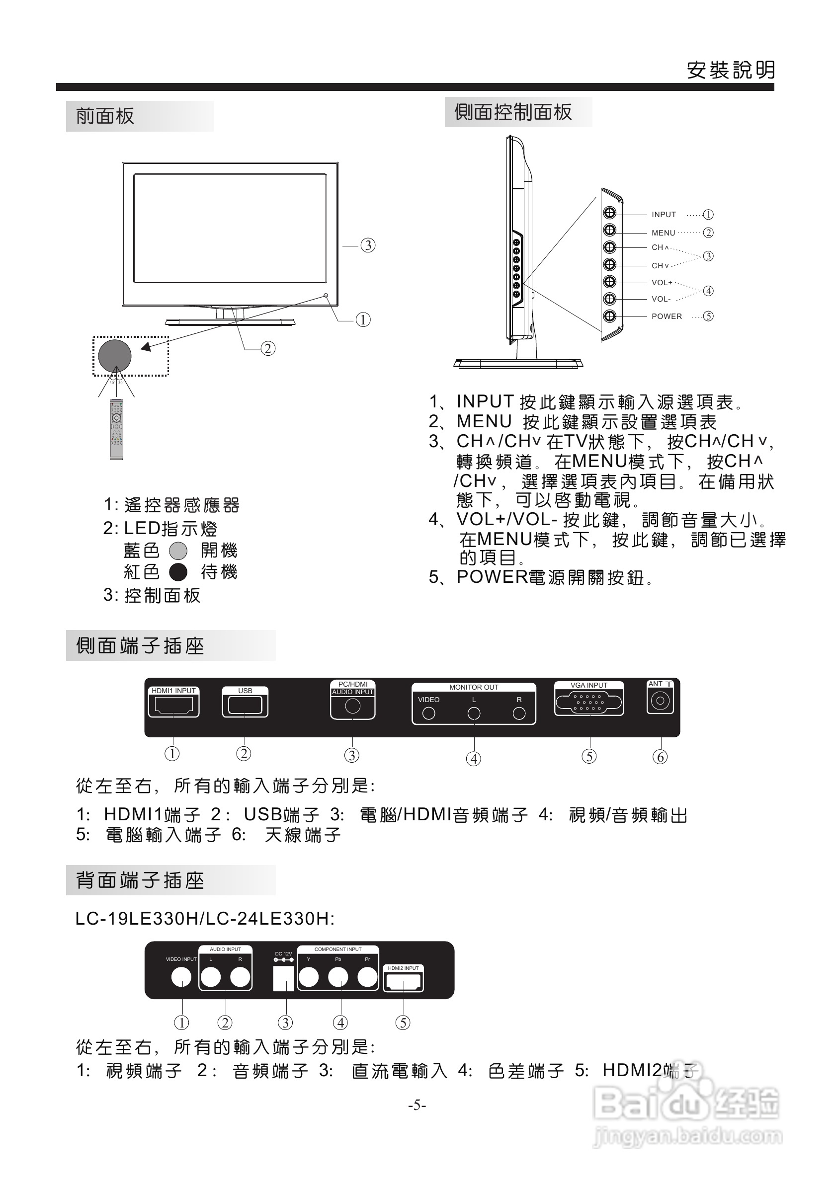 声宝LC-24LE330H型液晶电视机说明书:[1]