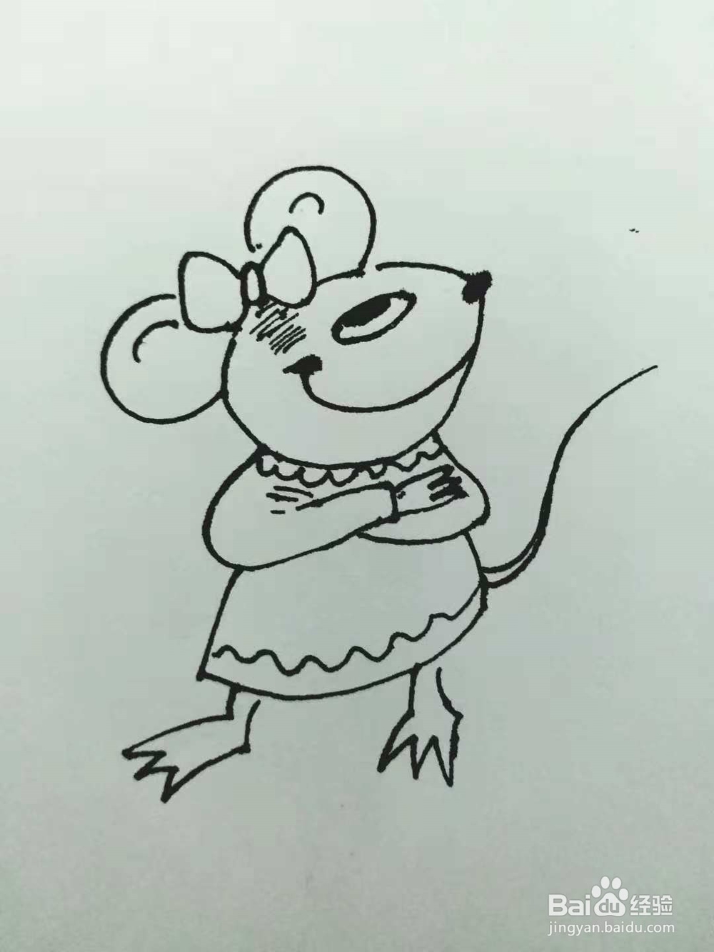 卡通老鼠的简笔画法《一》