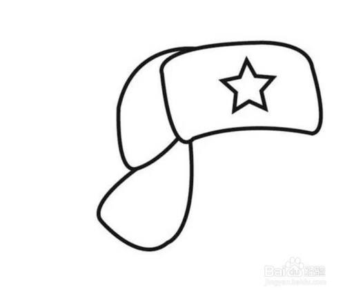 画帽子的后面部分还有一瓣帽耳.