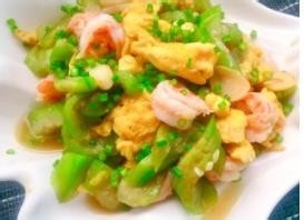 妈妈牌丝瓜虾仁炒鸡蛋