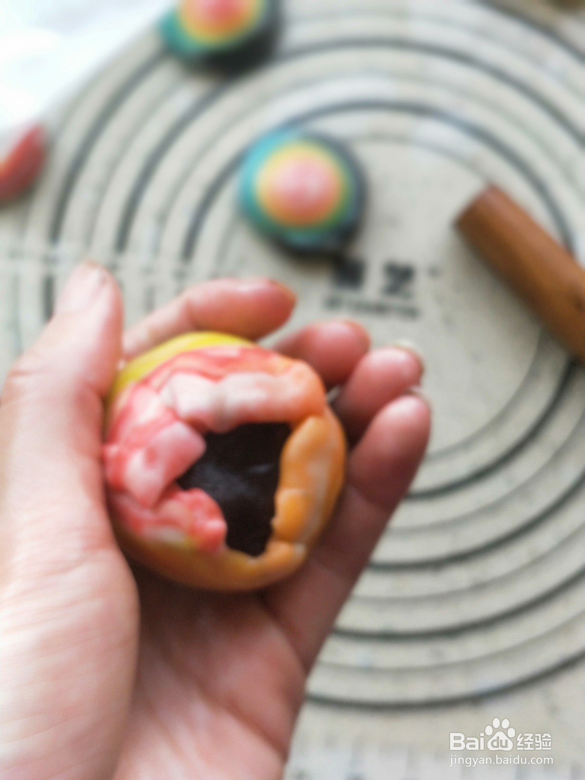 彩虹蛋黄酥的做法