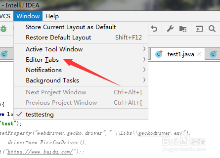 IntelliJ IDEA中怎么通过菜单关闭打开代码文件