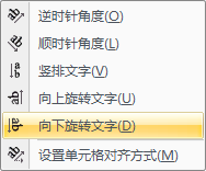 EXCEL怎么向下旋转文字