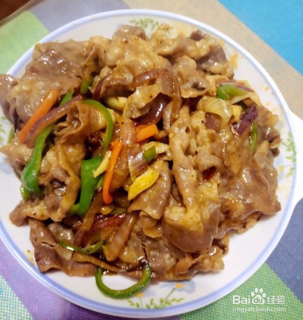 子姜洋葱炒牛肉卷的做法