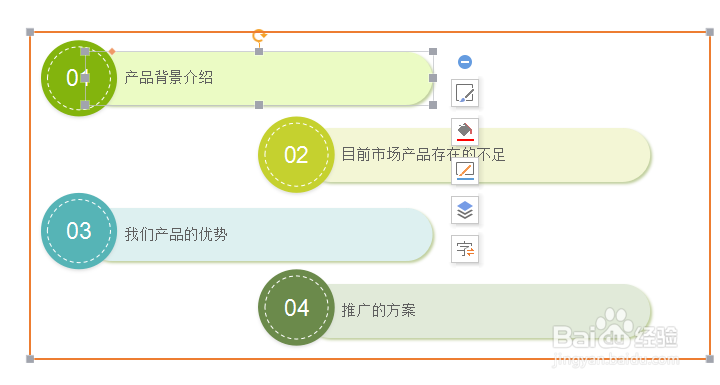 如何在PPT中插入并列关系图