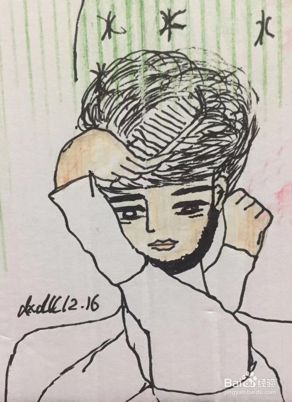 简笔画教程之型男