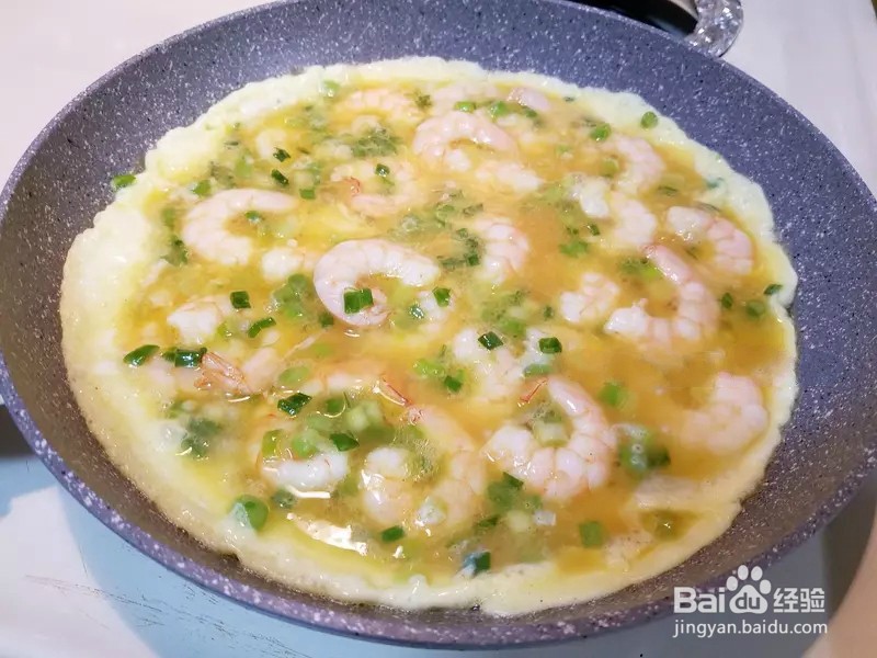 怎样做出家常菜系列之虾仁葱花蛋
