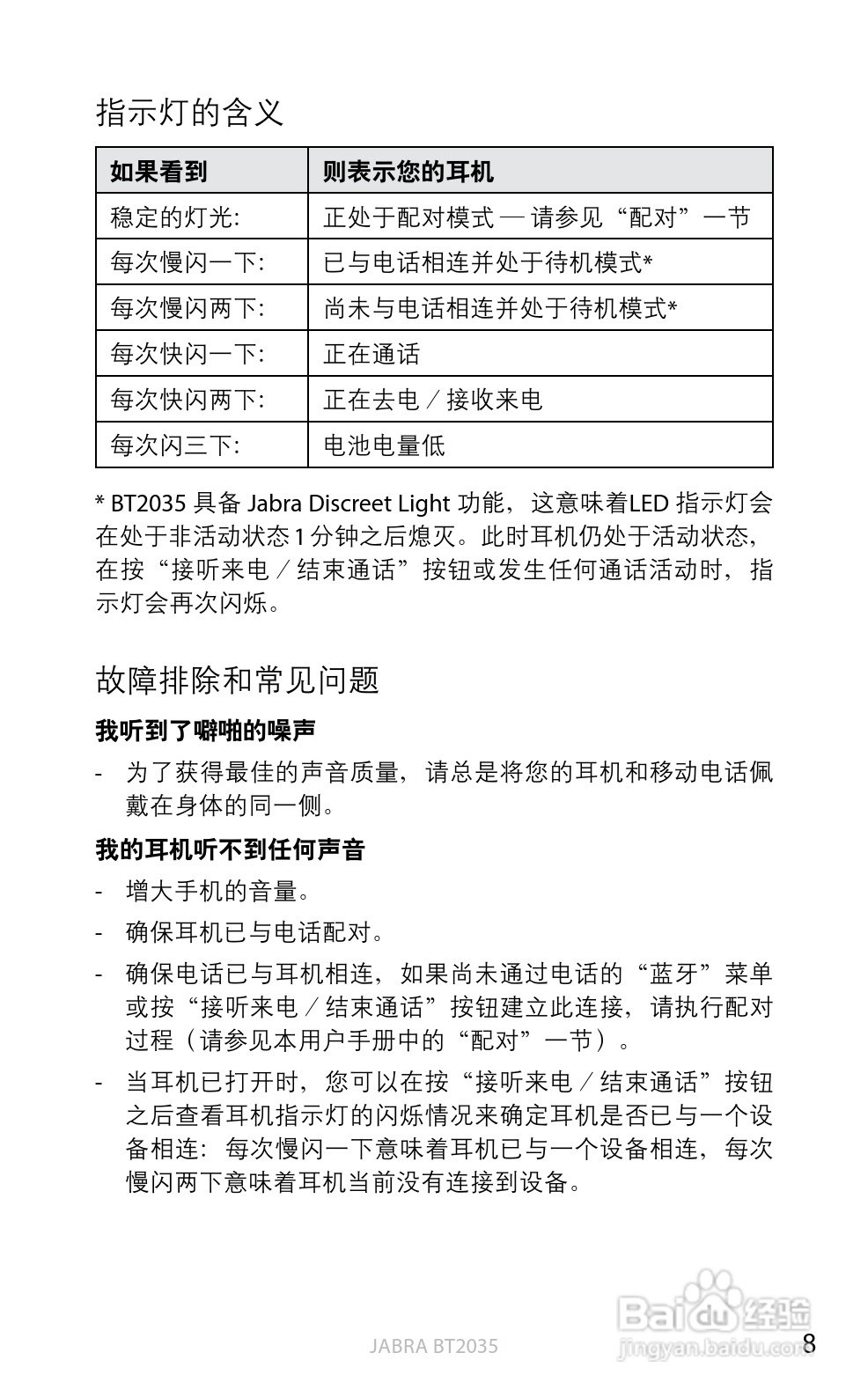 捷波朗BT2035蓝牙耳机使用说明书:[26]