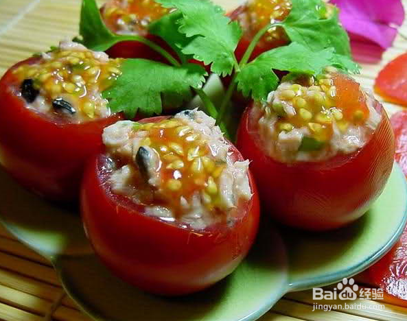 家常素菜——酿西红柿