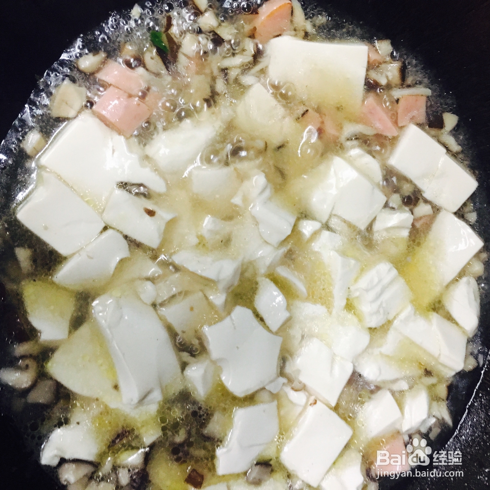 家常做法的蟹黄豆腐羹
