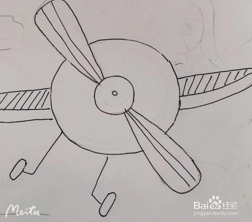 儿童创意画-狐狸开飞机