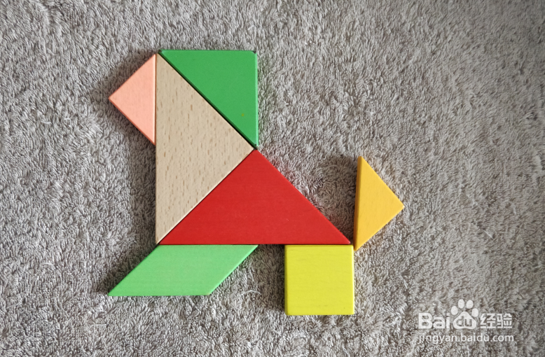 用七巧板怎样拼一只狮子狗?