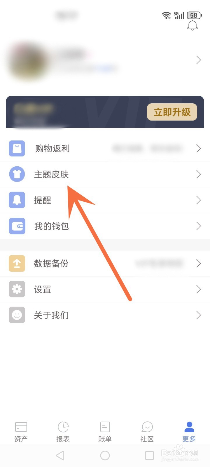 口袋记账怎么更换主题皮肤