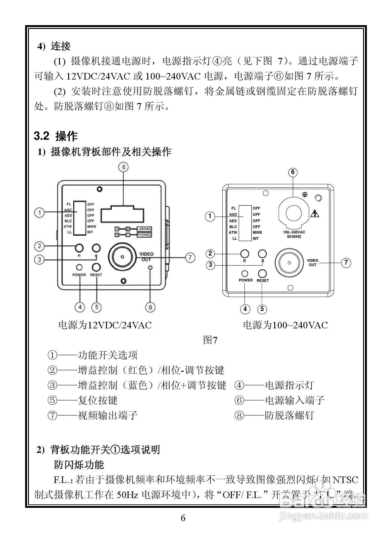 V5112-A2系列日夜型摄像机说明书