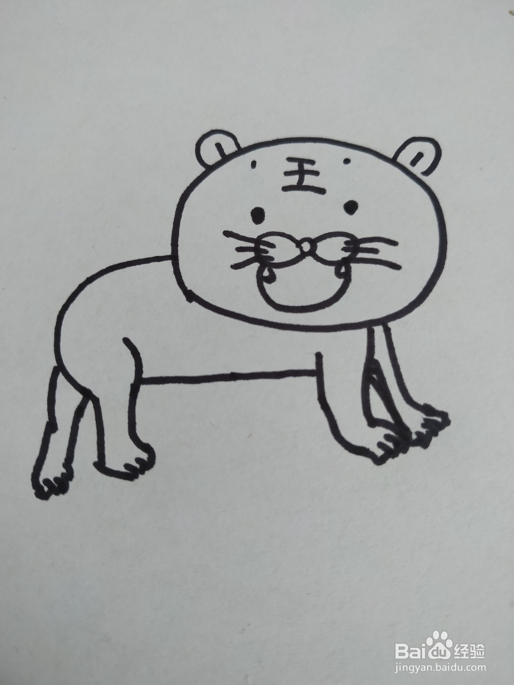 可爱的小老虎怎么画呢