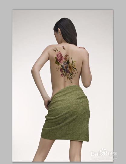 ps怎么制作人体彩绘图片？