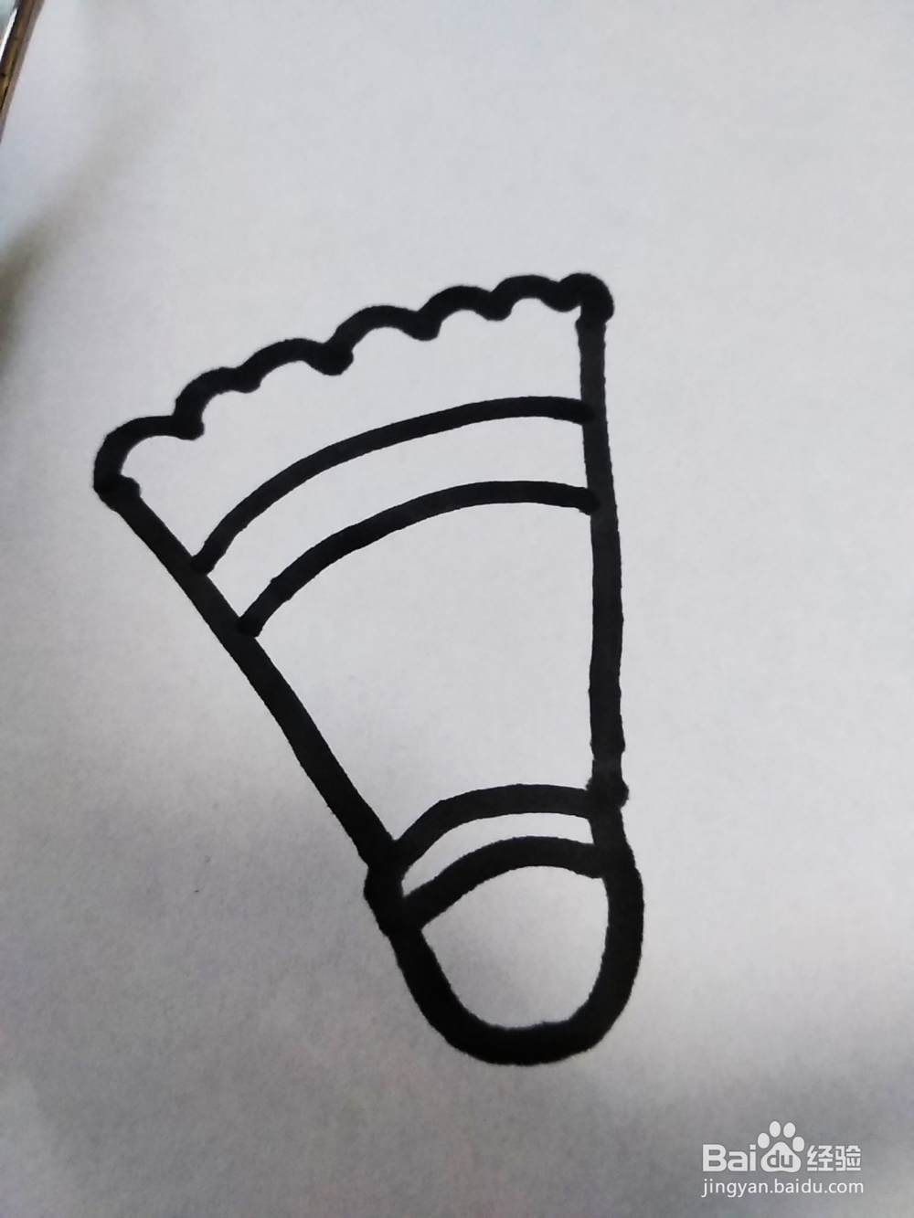 羽毛球的简笔画怎么画