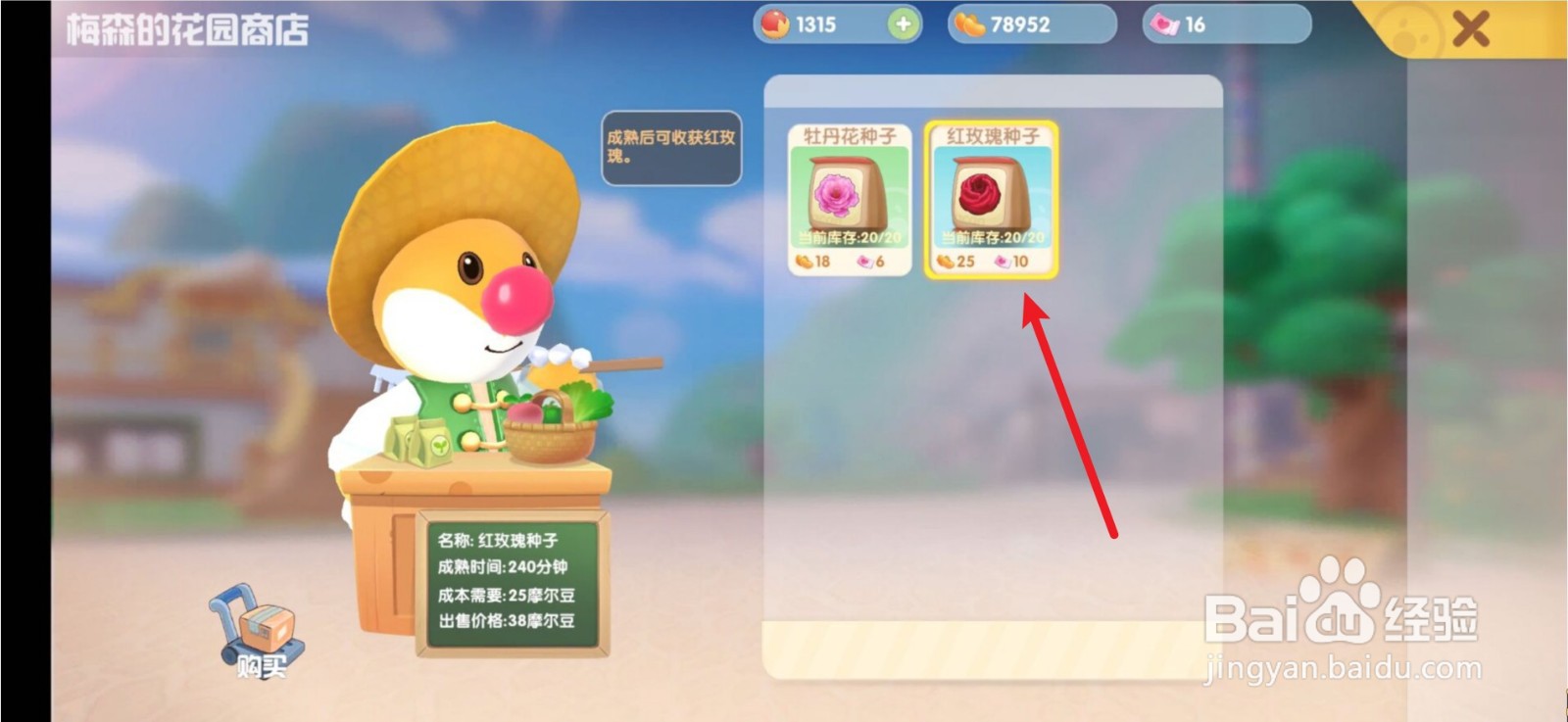 摩尔庄园红玫瑰种子怎么获得