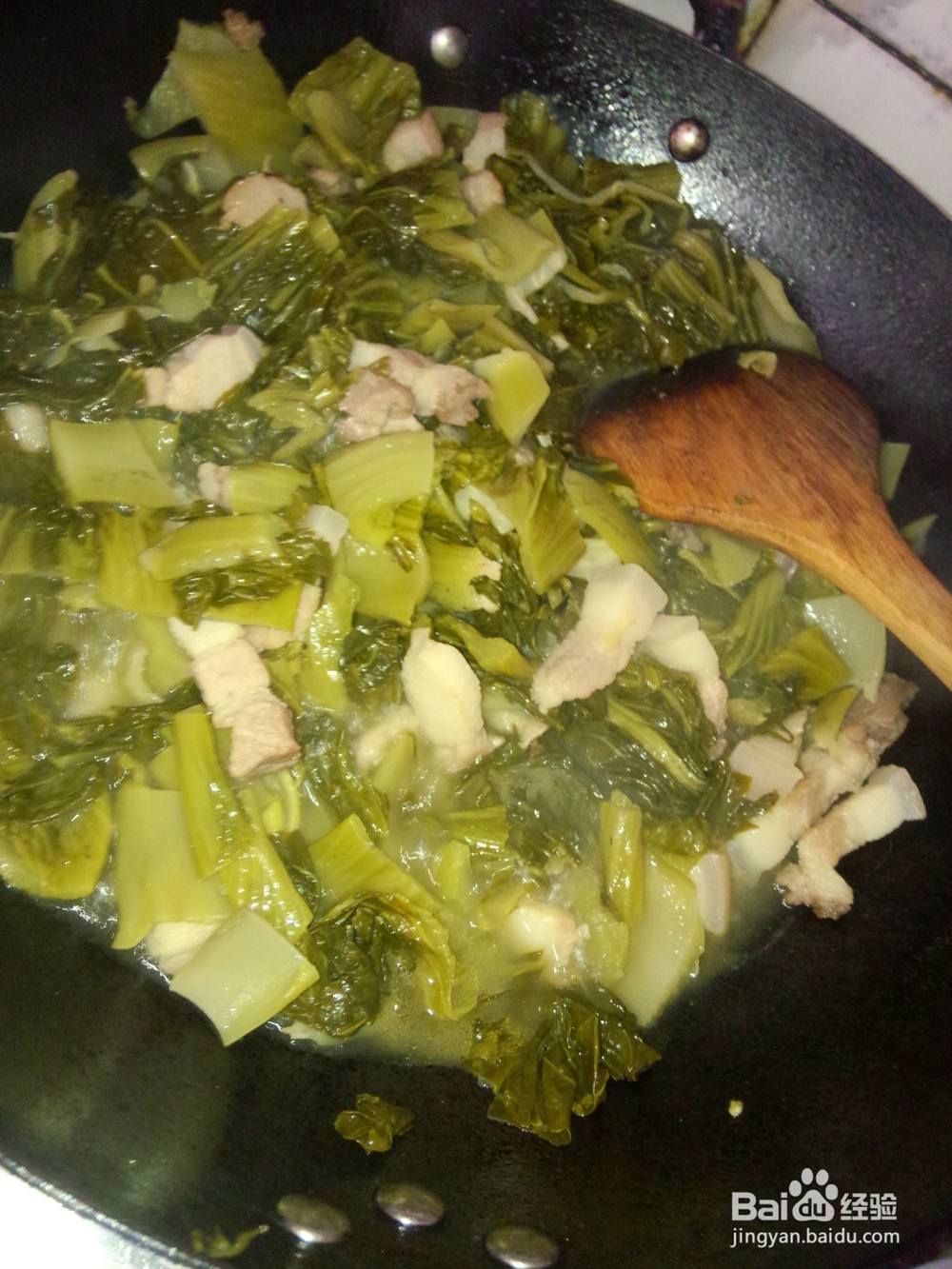 泡好的芥菜炒肉。