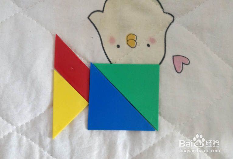 用七巧板智力拼图怎么拼一只矿灯？